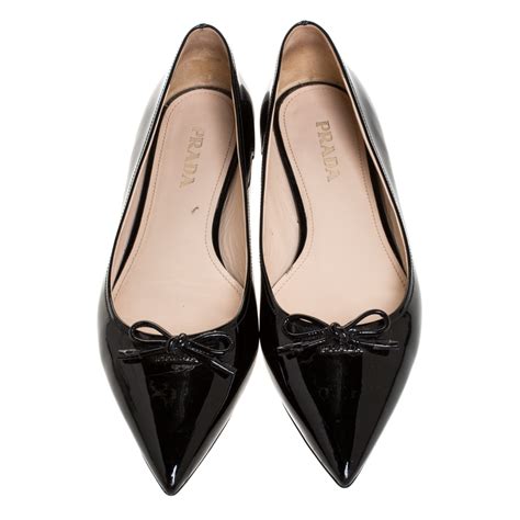 prada black flat shoes|Prada flat shoes for women.